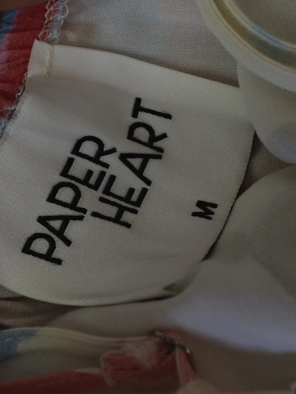 Paper Heart Tropical Print Maxi Dress Pastel Palm Beach Tie‎ Back Medium
